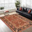 Tapis rectangulaire en laine noué à la main à motif floral de 10 pi 2 po x 13 pi 9 po Hannah
