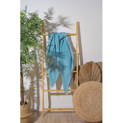 Luxueuse serviette de plage 100% coton Fouta, 39,4 po x 70,9 po | Doux et léger, 7,9 oz / pied carré | Idéal pour la plage, la piscine et le spa | Séchage rapide, entretien facile - lavage délicat à 104 ° F, séchage par culbutage à basse température