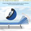 Chaise pliante d'extérieur inclinable - 5 positions, tissu bleu, chaise longue de patio à 5 dossiers réglables, siège en tissu pour la cour