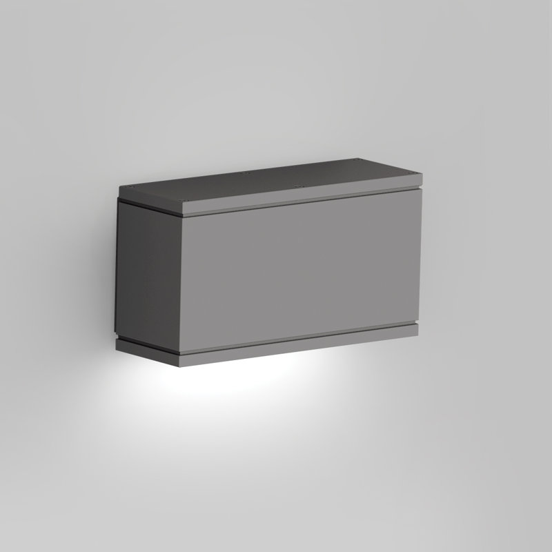 Luminaire à cloison d'extérieur 2 lumières Rubix, Graphite