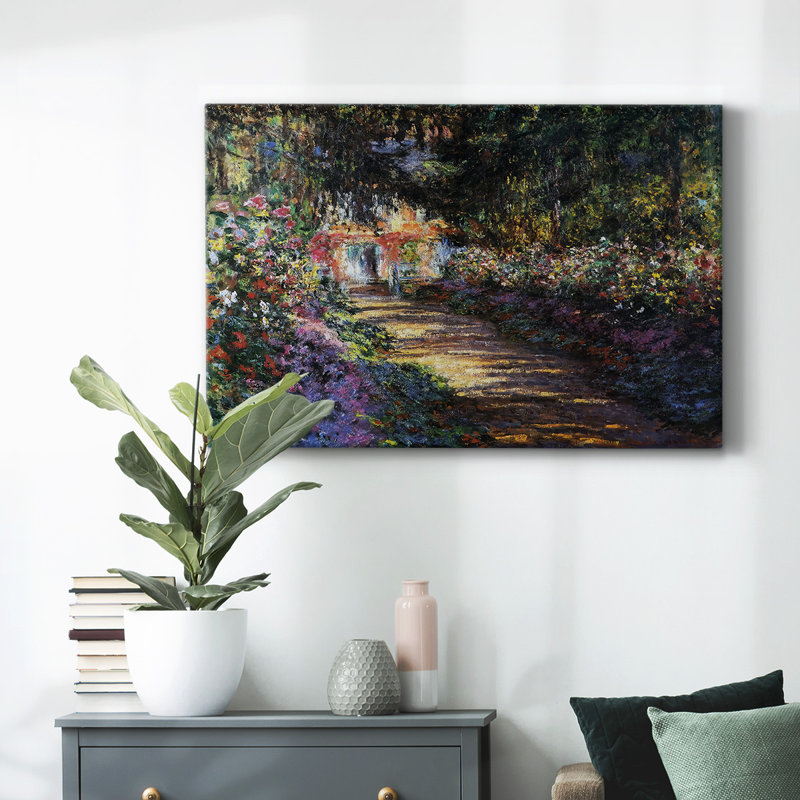 Sentier dans le jardin de Monet à Giverny, 1901, toile tendue avec châssis, H 40 po x l 60 po