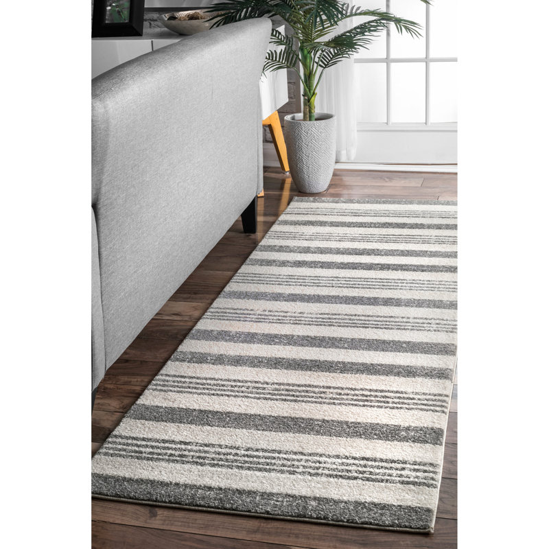 Striped Indoor Rug, Runner 2'8" x 8'