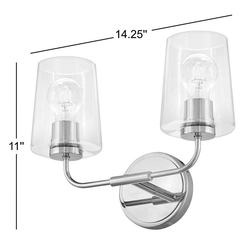 Éclairage pour meuble-lavabo à 2 lumières à intensité variable Viva, Chrome