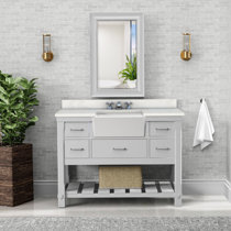 Free Shipping on 48 Black Freestanding Single Farmhouse Sink Bathroom  Vanity with Ceramic Top｜Homary CA