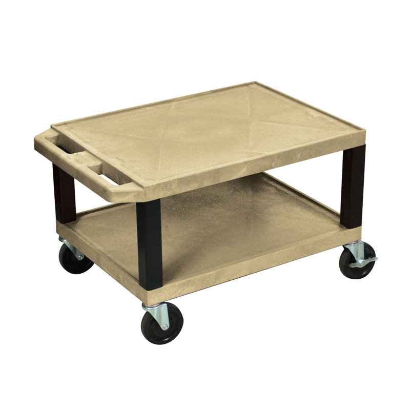 Tuffy 16'' H AV Cart with Wheels, Black, Red