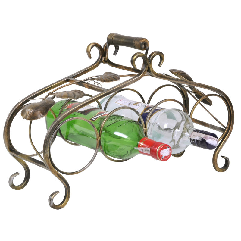 Tabletop Wine Bottle Rack in Patina