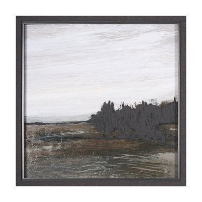 «Cloudy Day», reproduction d'art encadrée texturée à la main