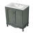 30" Bathroom Vanity With Rectangle Ceramic Sink, Bathroom Cabinet With Antique Knobs