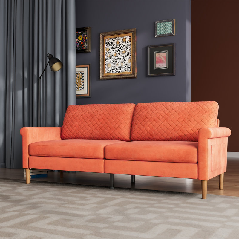 Canapé-lit 75 po Mosig, Polyester orange