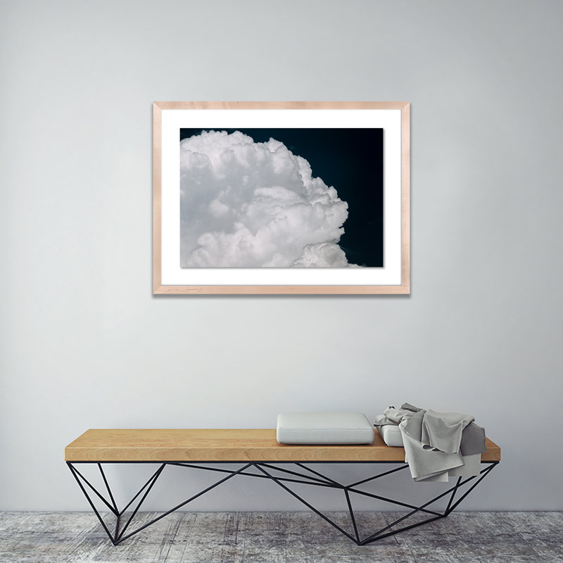 'Cumulus' by Michael Schauer - Picture Frame Photograph Print on Paper, 35" H x 48" W x 2.5" D, Natural