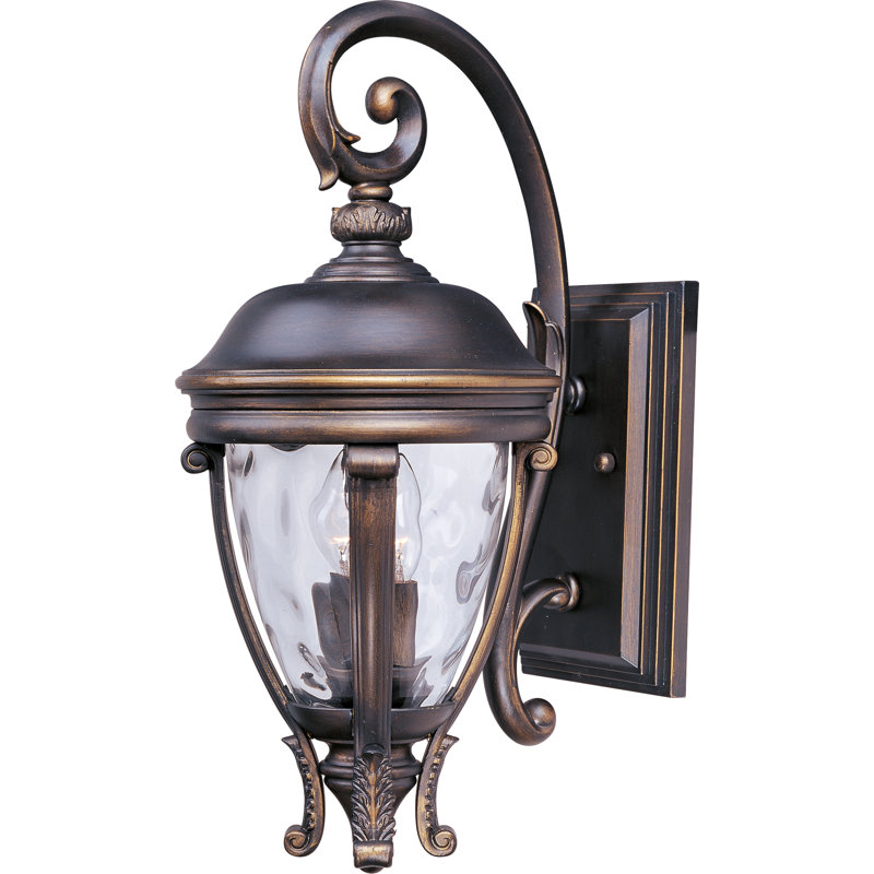 Lanterne murale d’extérieur 2 lumières Soren, Bronze doré