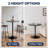 Valencia Holton Adjustable Height Round Bar Table Bistro Pub Table With Sturdy Metal Base And MDF Top For Dining Room, Kitchen, Or Patio-2118374343-2118374339-2129292925