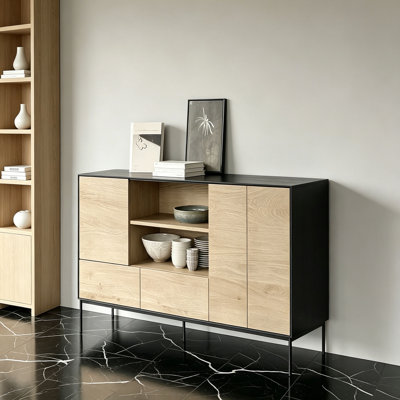 Buffet simple en bois massif avec rangement