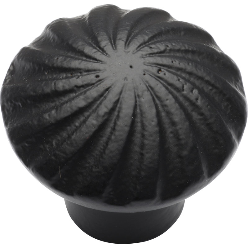 Bouton d'armoire à roue, Noir mat, 1.25