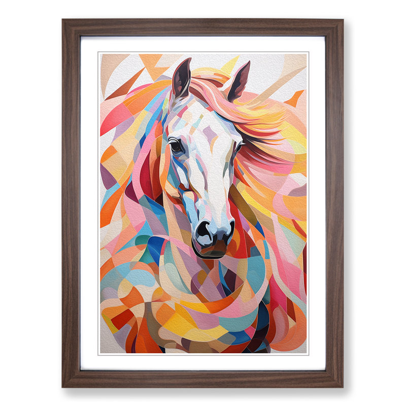 Horse Colour Field - Framed Print, 34cmH x 25cmW