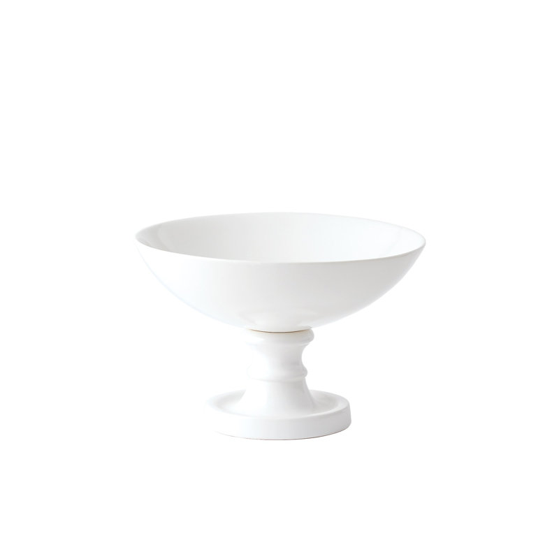 White Pedestal Bowl, Small