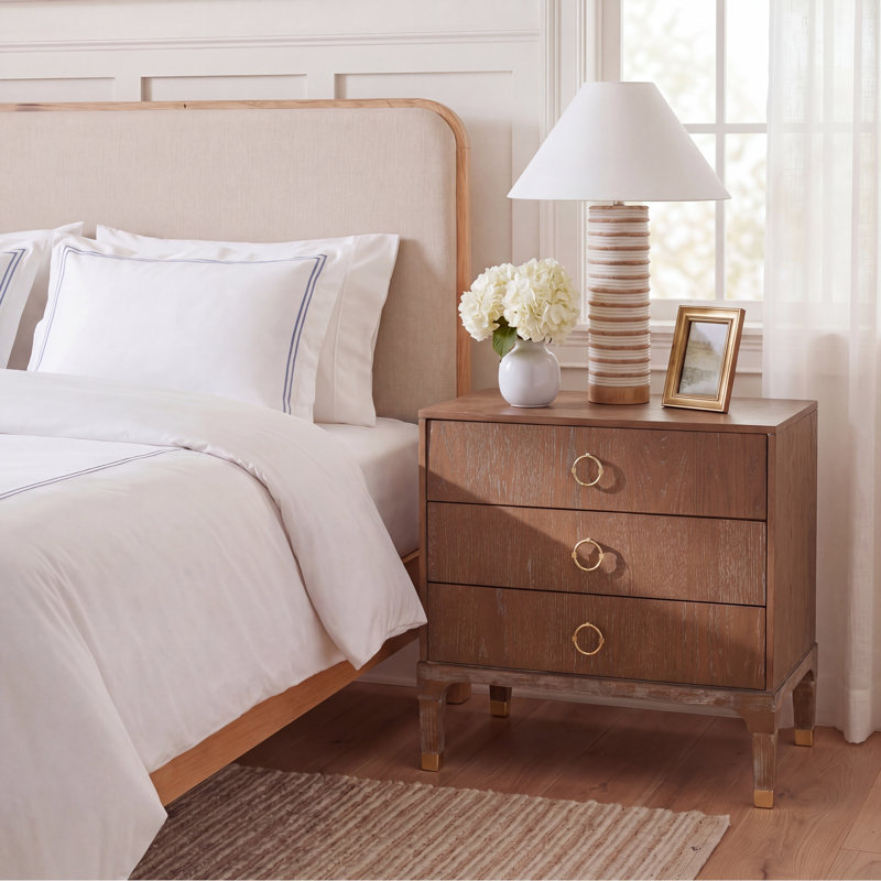 Longhin 30'' W Nightstand, Rustic Oak