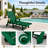 Green Outdoor HDPE Adjustable Reclining Chaise Lounge Chair With Wheels & Cup Holder (Set of 2)-2008686216-2002182210