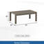 All-Weather Metal Outdoor Coffee Table With Wood-Look Top, Patio Table-1081743093