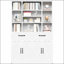 Bibliothèque de 71 pouces de hauteur en métal avec tablettes, tiroirs et portes réglables pour un rangement polyvalent et un style industriel
