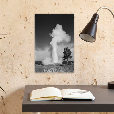 1960s OLD FAITHFUL GEYSER ERUPTING YELLOWSTONE NATIONAL PARK by H. Armstrong Roberts - Wrapped Canvas Print