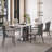 Modern Luxury Rectangular Rock Slab Dining Table-107240184
