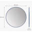 Miroir mural rond en métal Adelina-118183665