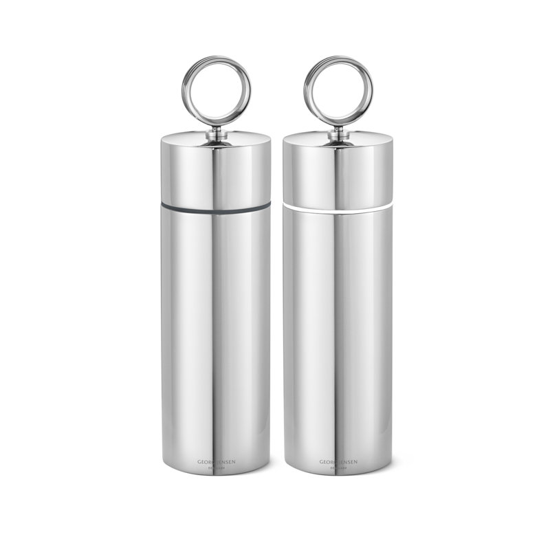 Bernadotte Inspired 7.4" Stainless Steel Salt & Pepper Grinder Set