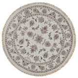 High-Quality Hand-Knotted Ivory Area Rug