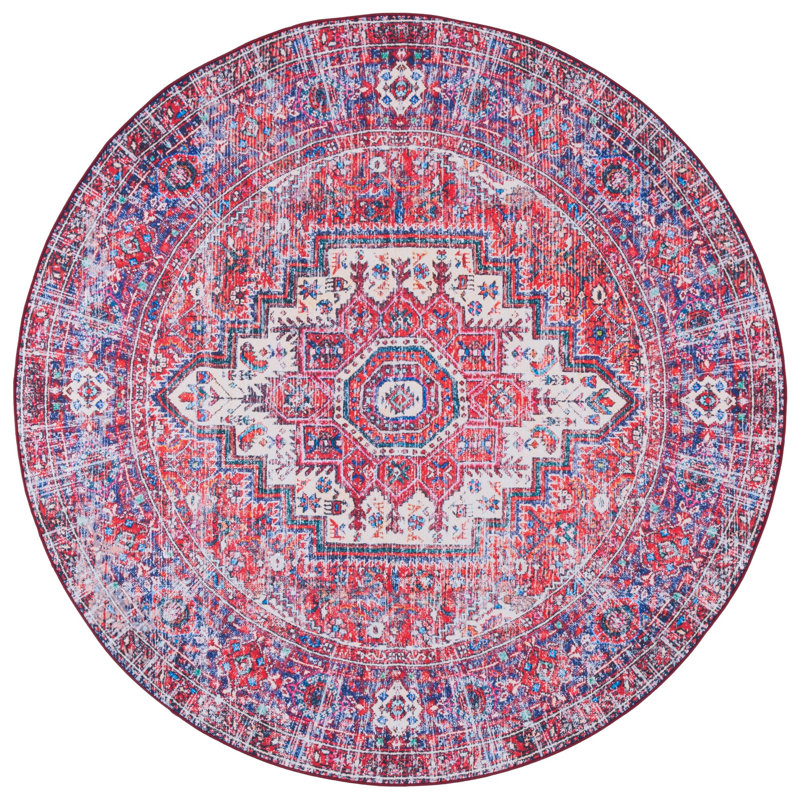 Tucson Performance Machine Washable Oriental Rug, Round 6'
