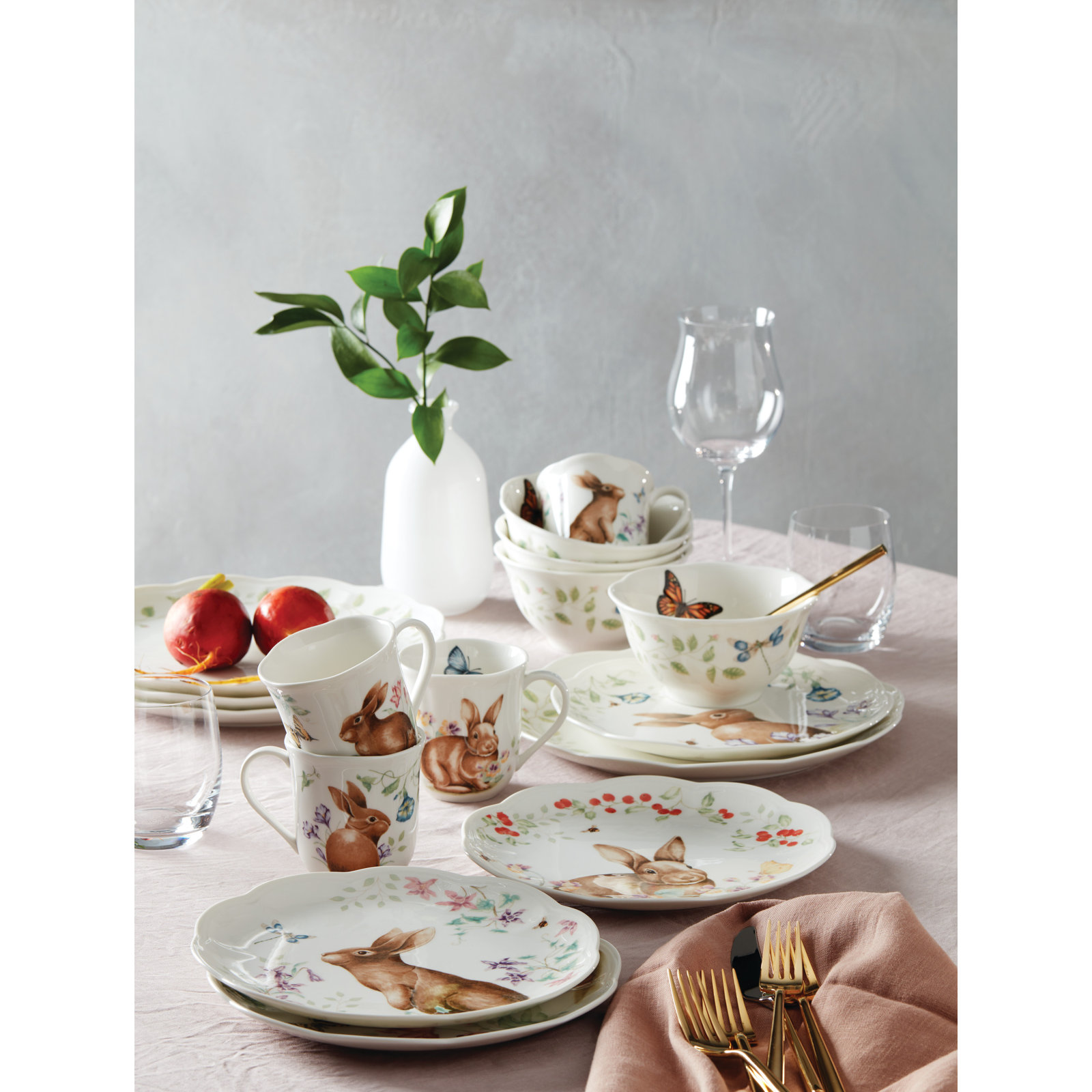 Butterfly Meadow Bunny 16-Piece Set