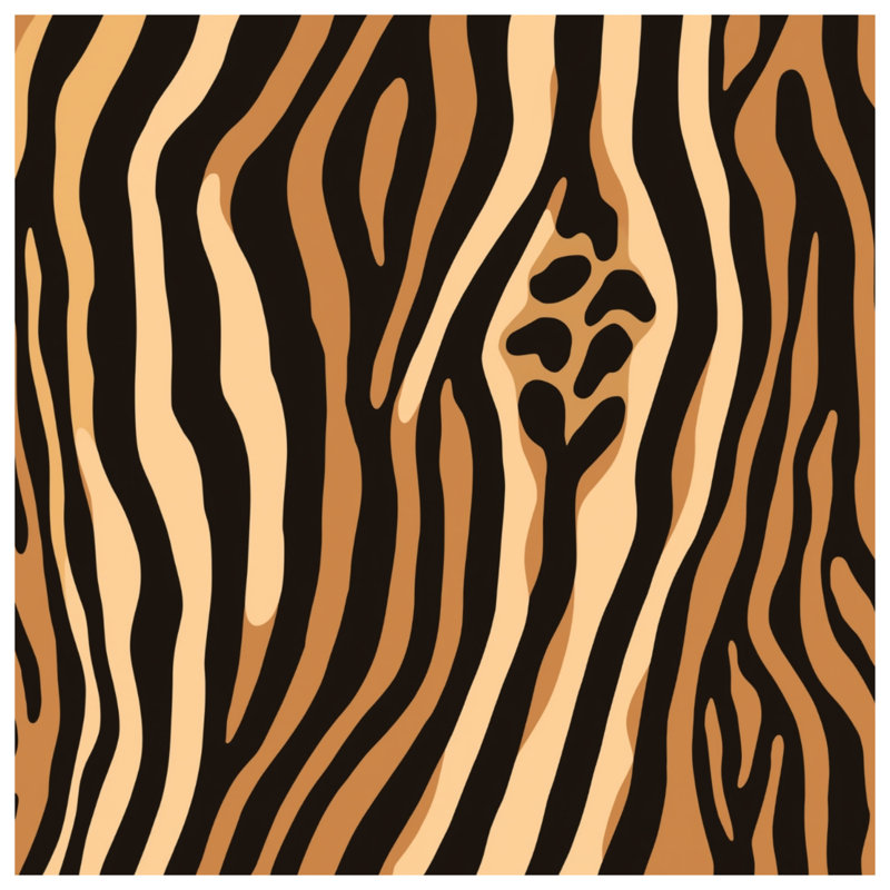 Tapisserie murale à motif zébré, 68 po H x 80 po L avec 4 œillets