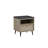 Wesa Stylish Nightstand, Walnut Finish, 19.7 x 22.4 x 17.7 inches | 100% Melamine Coated Particle Board, Thickness: 0.7 inches | Perfect for Bedrooms, Durable and Elegant Design for Modern Living Spaces