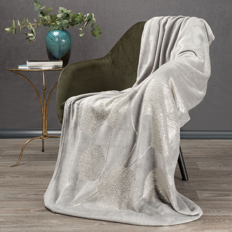 Plain Weave / Muslin Throw Blanket, Silver