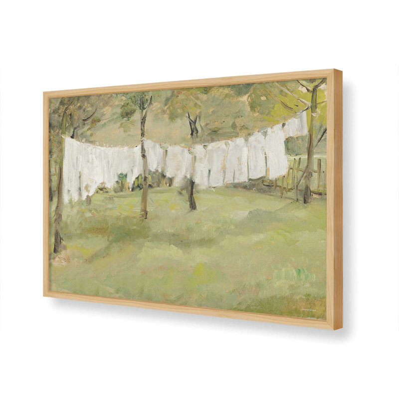 «Laundry Day I» sur toile par impression à lettres et doublée, H 32 po x l 48 po x P 1,25 po, Tanné