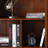 Solid wood floor bookcase display cabinet