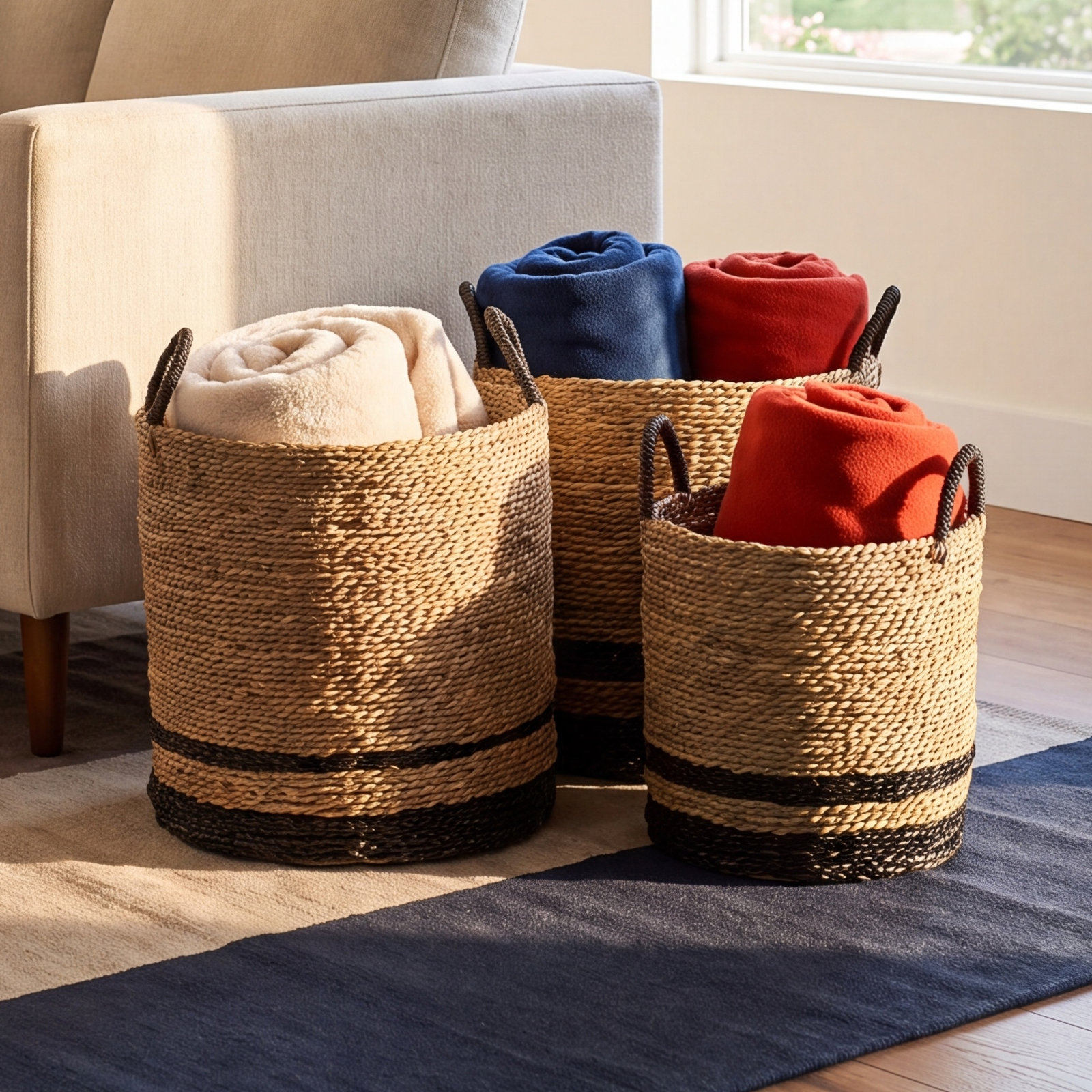 Handmade Seagrass Storage Bin