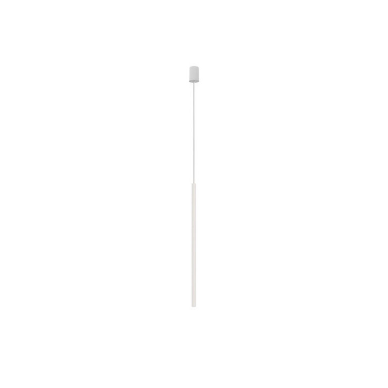 Salas 1 - Light Single Pendant, 210cm H x 5.5cm W x 5.5cm D, White, White