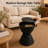 Durant Modern Hourglass Drum End Table with Removable Storage Lid, Indoor Outdoor Side Table & Small Patio Stool, No Assembly Lightweight Accent Table-683364347-780214274
