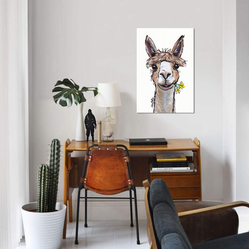 «Lycomend the Alpaca», impression sur toile, H 12 po x l 8 po x P 0,75 po, Toile tendue