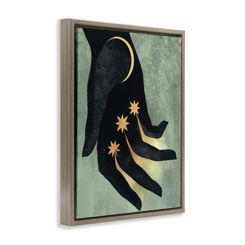 «Moon & Stars» par Daphne Polselli, Cadre flottant orme Montalcino, H 21 po x l 17 po