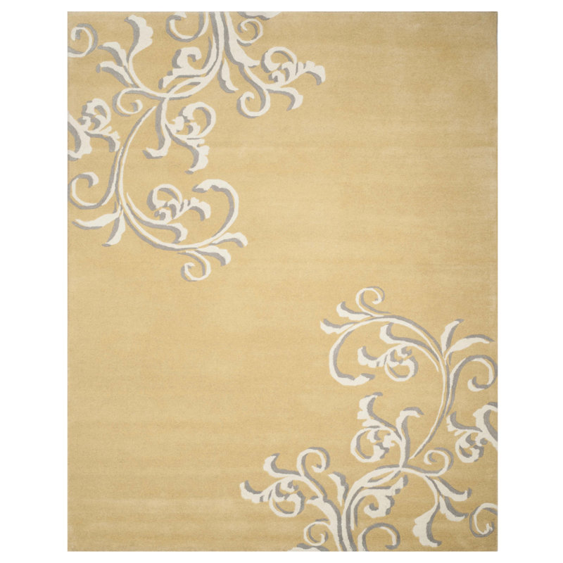 Avalon Vine Martha Stewart Hand Tufted Wool Floral Rug, Rectangle 8' x 10'