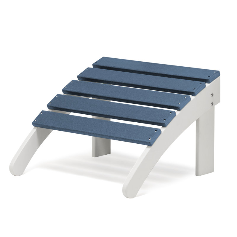 High-Density Polyethylene (HDPE) Outdoor Ottoman, Navy Blue