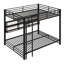 Metal Bunk Bed With Storage Cabinets And LED