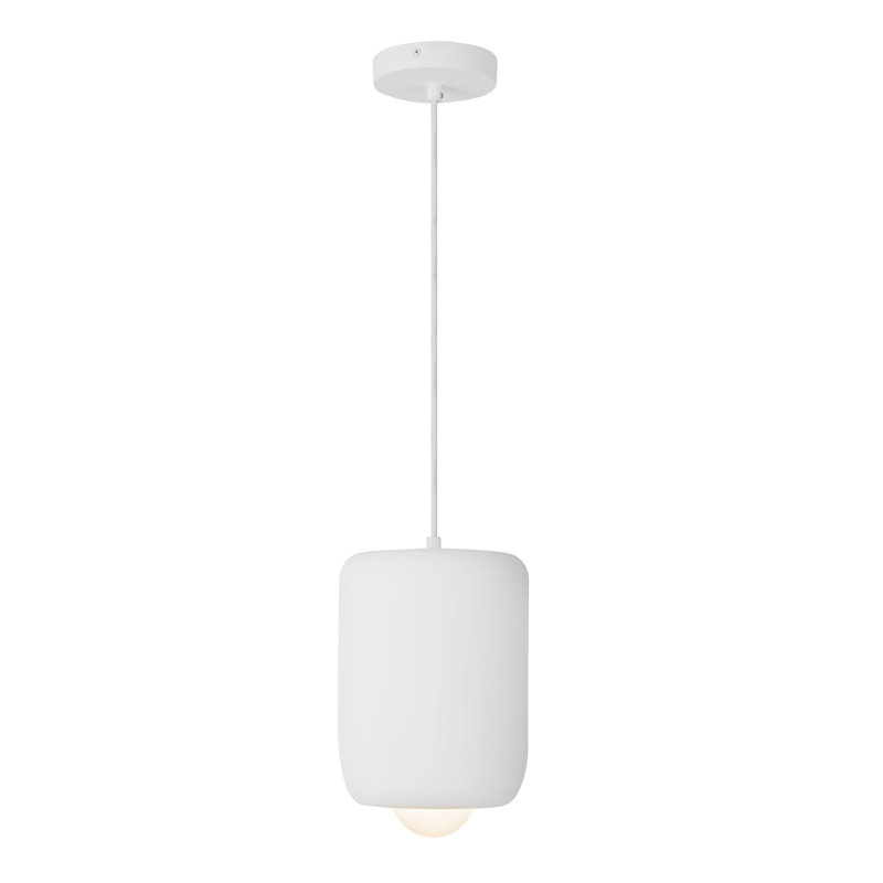 Luminaire suspendu 7 po Hayden, Blanc