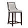 Upholstered Counter Stool with Solid Wood Frame