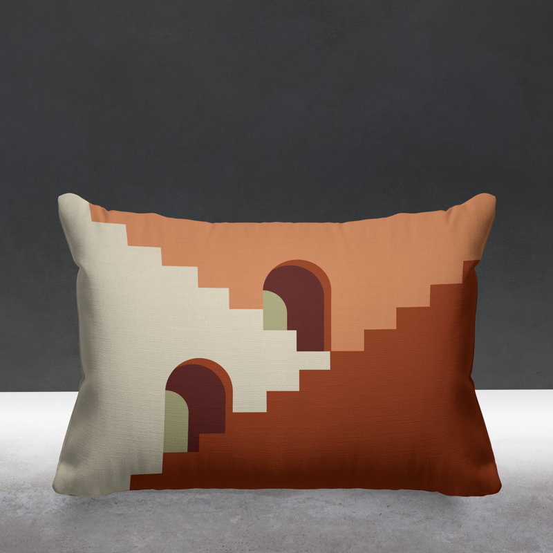Coussin décoratif intérieur / extérieur Minimalist Architecture, Orange