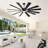 72 Inch Massive Windmill Ceiling Fan with Light, 12-Blade Industrial Fan, High CFM Powerful Airflow, Quiet DC Motor, Remote Control, 6-Speed Reversible, Dimmable 3CCT LED with Memory Function-839204999-839205001-839205002