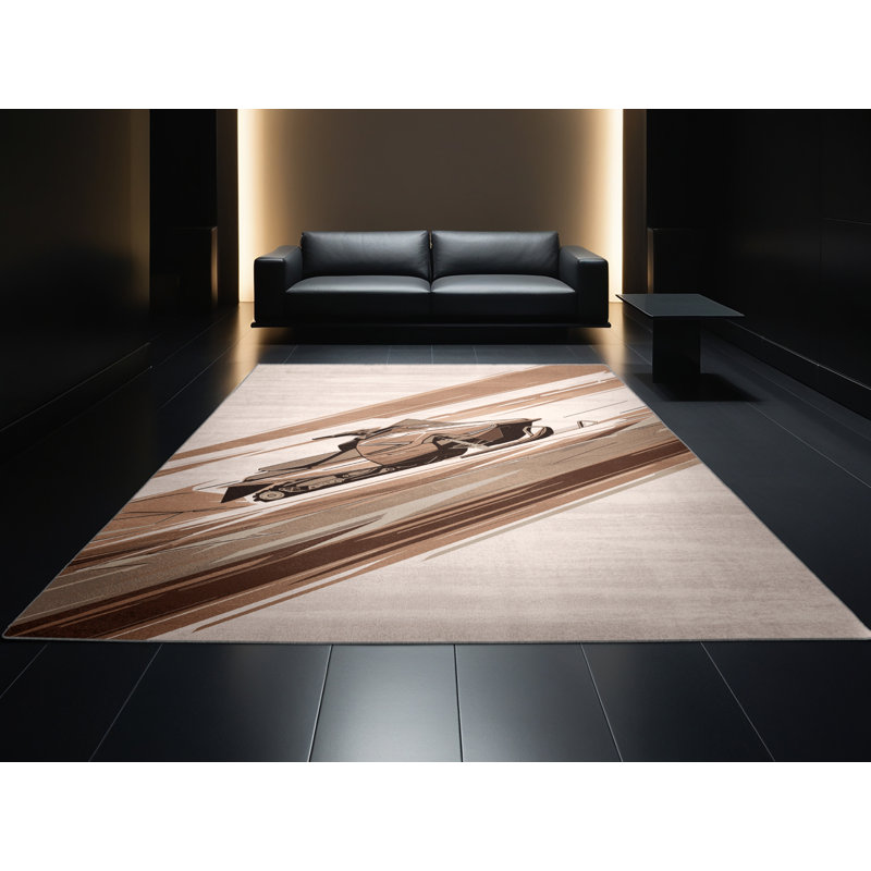 Tapis gris moelleux moelleux pour motoneige Edens, 2 x 5