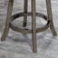 Tabouret pivotant à dossier en X de 30 po de hauteur, siège en tissu-1198929802-1198929805